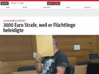 Bild zum Artikel: 3000 Euro Strafe, weil er Flüchtlinge beleidigte