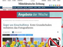 Bild zum Artikel: Datenschutz-Bedenken: Grundschulen erlassen Fotoverbot für Einschulungsfeiern