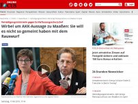 Bild zum Artikel: Verteidigungsministerin  - Kramp-Karrenbauer spricht öffentlich über möglichen Parteiausschluss von Maaßen