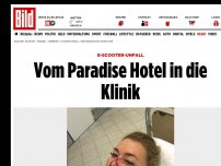 Bild zum Artikel: E-Scooter-UNFALL - Vom Paradise Hotel in die Klinik