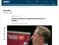 Bild zum Artikel: Kramp-Karrenbauer erwägt Parteiausschluss von Maaßen