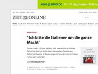 Bild zum Artikel: Matteo Salvini: 'Ich bitte die Italiener um die ganze Macht'