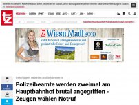 Bild zum Artikel: Polizeibeamte werden zweimal am Hauptbahnhof brutal angegriffen - Zeugen wählen Notruf