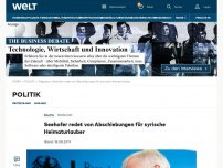 Bild zum Artikel: Seehofer redet von Abschiebungen für syrische Heimaturlauber