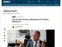 Bild zum Artikel: Aus dem Soli wird eine „Reichensteuer für mittlere Einkommen“