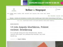 Bild zum Artikel: Prozess : 13 rote Ampeln überfahren, Polizist verletzt: Bewährung