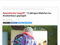 Bild zum Artikel: Wegen eines Kopftuchs?: 13-jähriges Mädchen ins Krankenhaus geprügelt