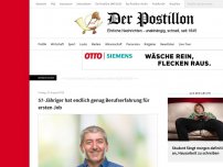 Bild zum Artikel: 57-Jähriger hat endlich genug Berufserfahrung für ersten Job