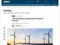 Bild zum Artikel: „Die Grundidee der Energiewende ist absolut unsinnig“