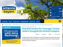 Bild zum Artikel: Red-Bull-Verbot für Teenager: Grüne wollen Energydrink-Verkauf stoppen