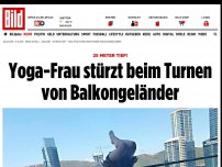 Bild zum Artikel: 25 Meter tief! - Yoga-Frau stürzt beim Turnen von Balkongeländer