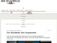 Bild zum Artikel: Die Rückkehr des Arguments