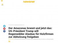 Bild zum Artikel: Der Amazonas brennt und jetzt das: US-Präsident Trump will Regenwälder Alaskas für Holzfirmen zur Abholzung freigeben