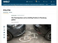 Bild zum Artikel: Für Falschparken soll es künftig Punkte in Flensburg geben