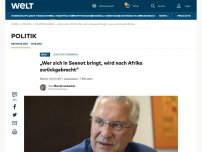 Bild zum Artikel: „Wer sich in Seenot bringt, wird nach Afrika zurückgebracht“