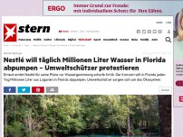 Bild zum Artikel: Ginnie Springs: Nestlé will täglich Millionen Liter Wasser in Florida abpumpen – Umweltschützer protestieren