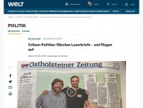 Bild zum Artikel: Grünen-Politiker fälschen Leserbriefe – und fliegen auf