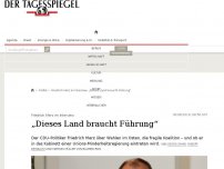 Bild zum Artikel: „Dieses Land braucht Führung“