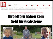 Bild zum Artikel: Lenny und Brendan ertranken - Ihre Eltern haben nicht mal Geld für Grabsteine