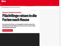 Bild zum Artikel: Schweiz entzieht Asylstatus: Flüchtlinge reisen in die Ferien nach Hause