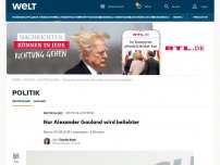 Bild zum Artikel: Nur Alexander Gauland wird beliebter