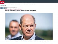 Bild zum Artikel: Scholz: 'Spürbare Auswirkungen': SUVs sollen höher besteuert werden