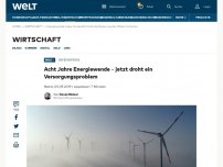Bild zum Artikel: Acht Jahre Energiewende – jetzt droht ein Versorgungsproblem