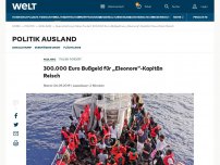 Bild zum Artikel: 300.000 Euro Bußgeld für „Eleonore“-Kapitän Reisch