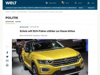 Bild zum Artikel: Scholz will SUV-Fahrer stärker zur Kasse bitten