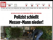 Bild zum Artikel: Er wollte sich an Trio rächen - Polizist schießt Messer-Mann nieder!