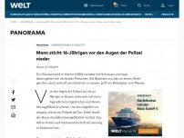 Bild zum Artikel: Mann sticht 16-Jährigen vor den Augen der Polizei nieder