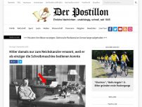 Bild zum Artikel: Hitler damals nur zum Reichskanzler ernannt, weil er als einziger die Schreibmaschine bedienen konnte