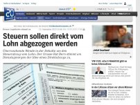 Bild zum Artikel: Berner Grossrat stimmt zu : Steuern sollen direkt vom Lohn abgezogen werden