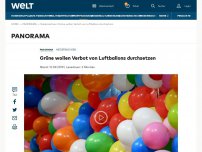 Bild zum Artikel: Grüne wollen Verbot von Luftballons durchsetzen