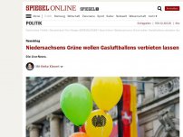 Bild zum Artikel: +++ Der Morgen live +++: Niedersachsens Grüne wollen Luftballons verbieten lassen