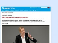 Bild zum Artikel: Alice Weidel fühlt sich diskriminiert