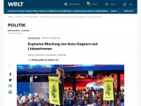 Bild zum Artikel: Explosive Mischung von Auto-Gegnern und Linksextremen