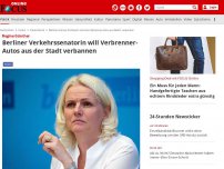 Bild zum Artikel: Regine Günther - Berliner Verkehrssenatorin will Verbrenner-Autos aus der Stadt verbannen