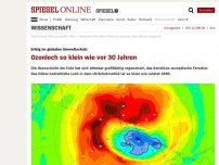 Bild zum Artikel: Erfolg im globalen Umweltschutz: Ozonloch so klein wie vor 30 Jahren