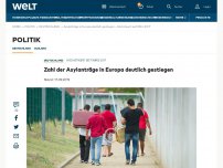 Bild zum Artikel: Zahl der Asylanträge in Europa deutlich gestiegen