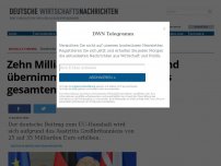 Bild zum Artikel: Zehn Milliarden Euro: Deutschland übernimmt fast Großbritanniens gesamten EU-Beitrag