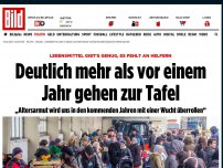 Bild zum Artikel: Lebensmittel da, Helfer fehlen - Deutlich mehr als vor einem Jahr gehen zur Tafel