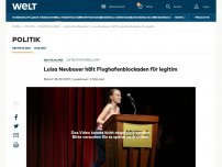 Bild zum Artikel: Luisa Neubauer hält Flughafenblockaden für legitim