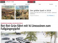 Bild zum Artikel: Rot-Rot-Grün fährt mit 16 Limousinen zum Fußgängergipfel