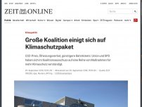 Bild zum Artikel: Klimapolitik: Große Koalition einigt sich auf Klimaschutzpaket