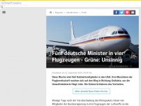 Bild zum Artikel: Fünf deutsche Minister in vier Flugzeugen - Grüne: Unsinnig