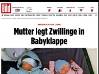 Bild zum Artikel: Angeblich aus Liebe - Mutter legt Zwillinge in Babyklappe