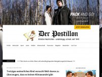 Bild zum Artikel: Trotziges weinerliches Kind versucht Welt davon zu überzeugen, dass es keinen Klimawandel gibt
