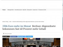 Bild zum Artikel: 2306 Euro mehr im Monat : Abgeordnete bekommen 60 Prozent mehr Gehalt