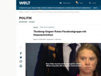 Bild zum Artikel: Thunberg-Gegner fluten Facebookgruppe mit Hassnachrichten